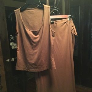 Sleeveless two piece dress